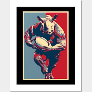 Rugby Rhino HOPE Posters and Art